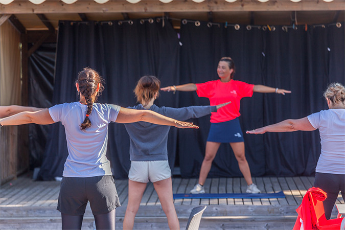 activité fitness au camping